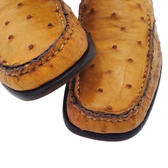 Italy Calzoleria Toscana Mens size 6.5 Brown Ostrich Leather  display picture 1